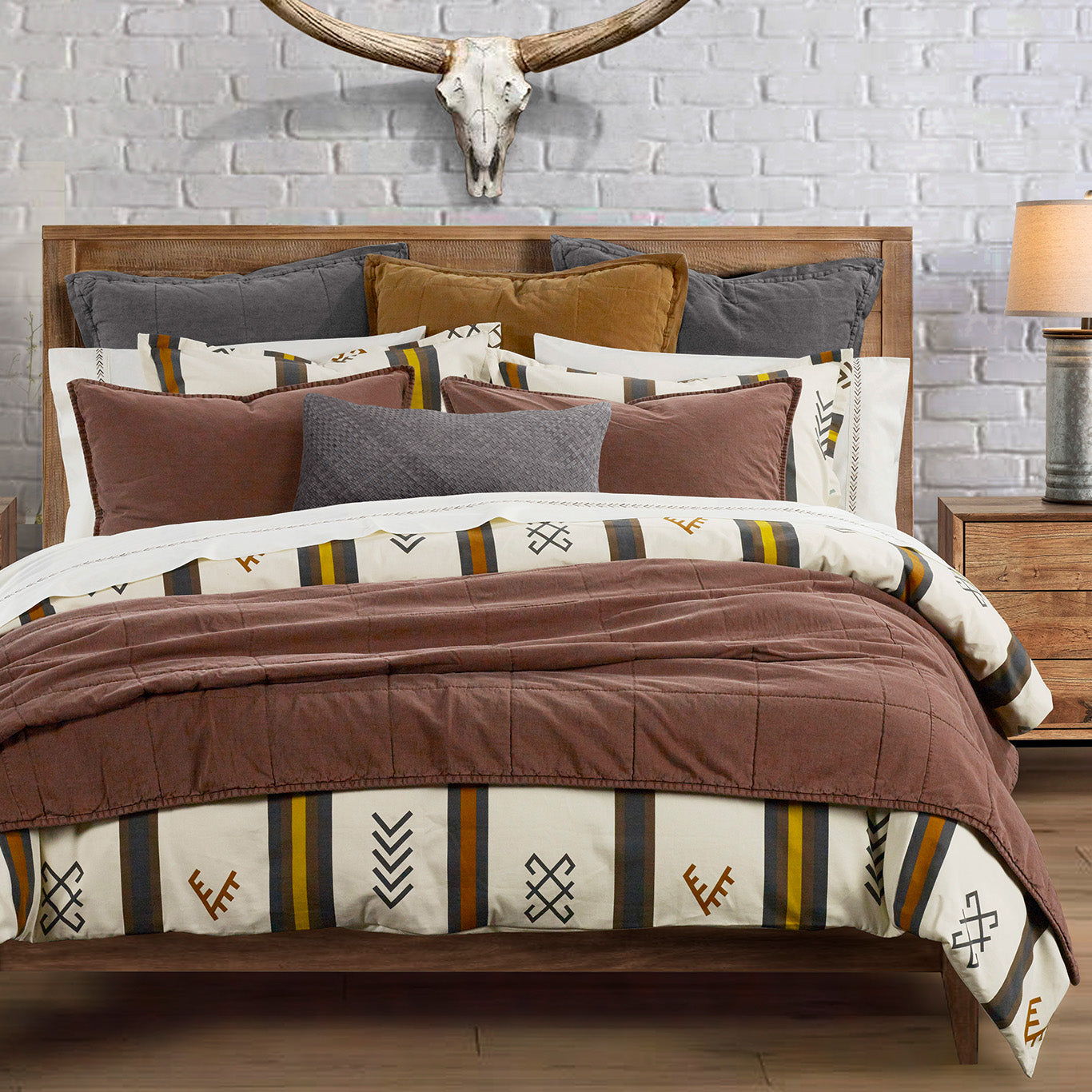 Toluca Canvas - King Comforter Set (Set of 3) - Multi Color