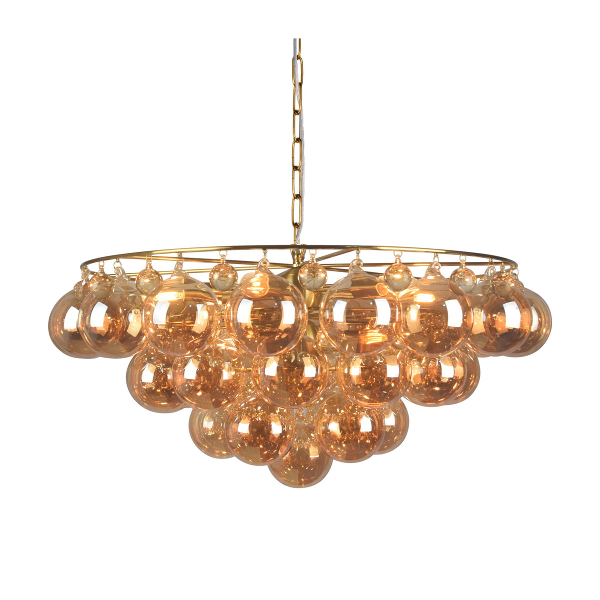 Merriman - Chandelier - Amber And Brass