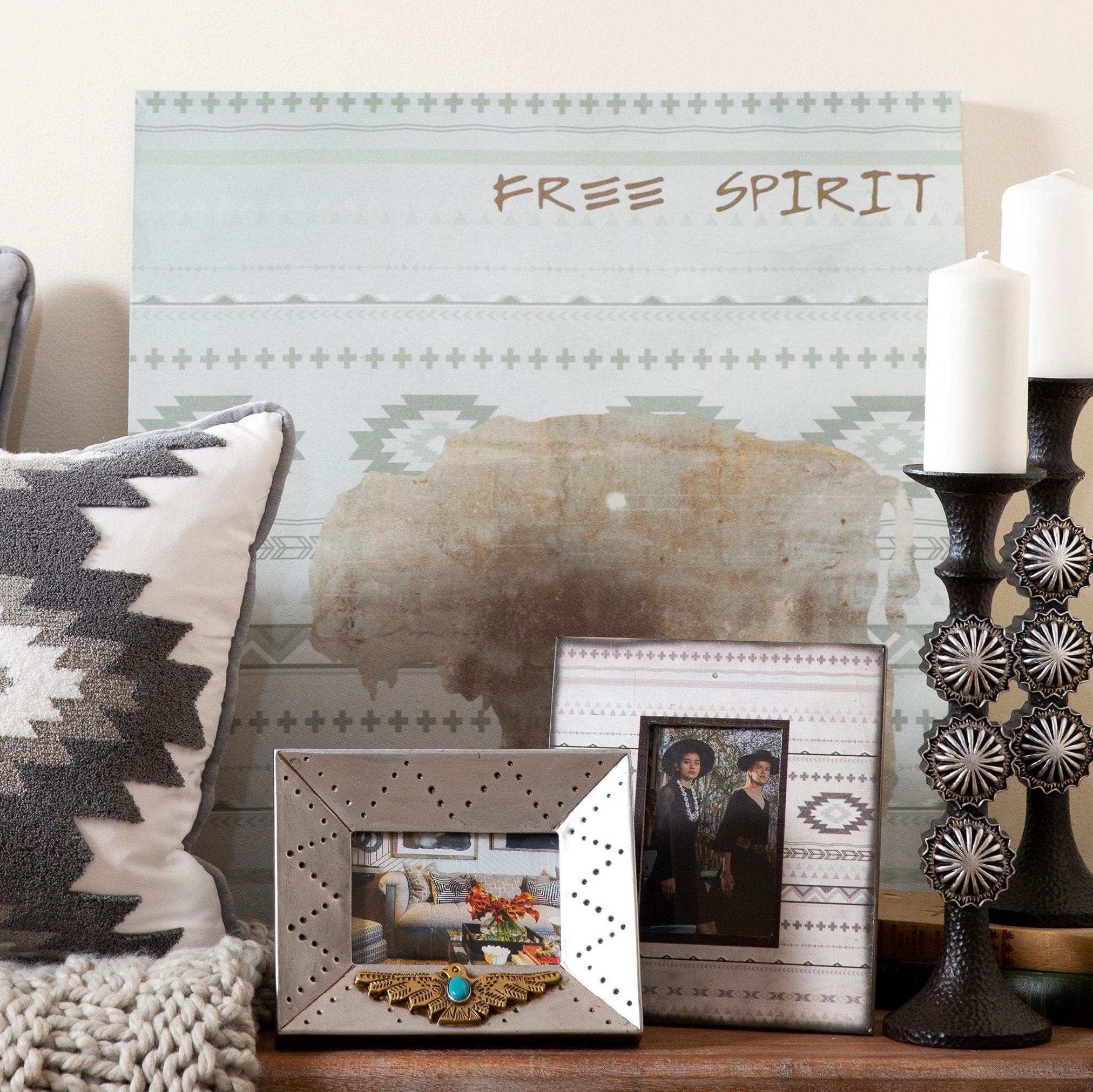 Free Spirit - 4" x 6" Aztec Picture Frame 4 Per Carton - Gray