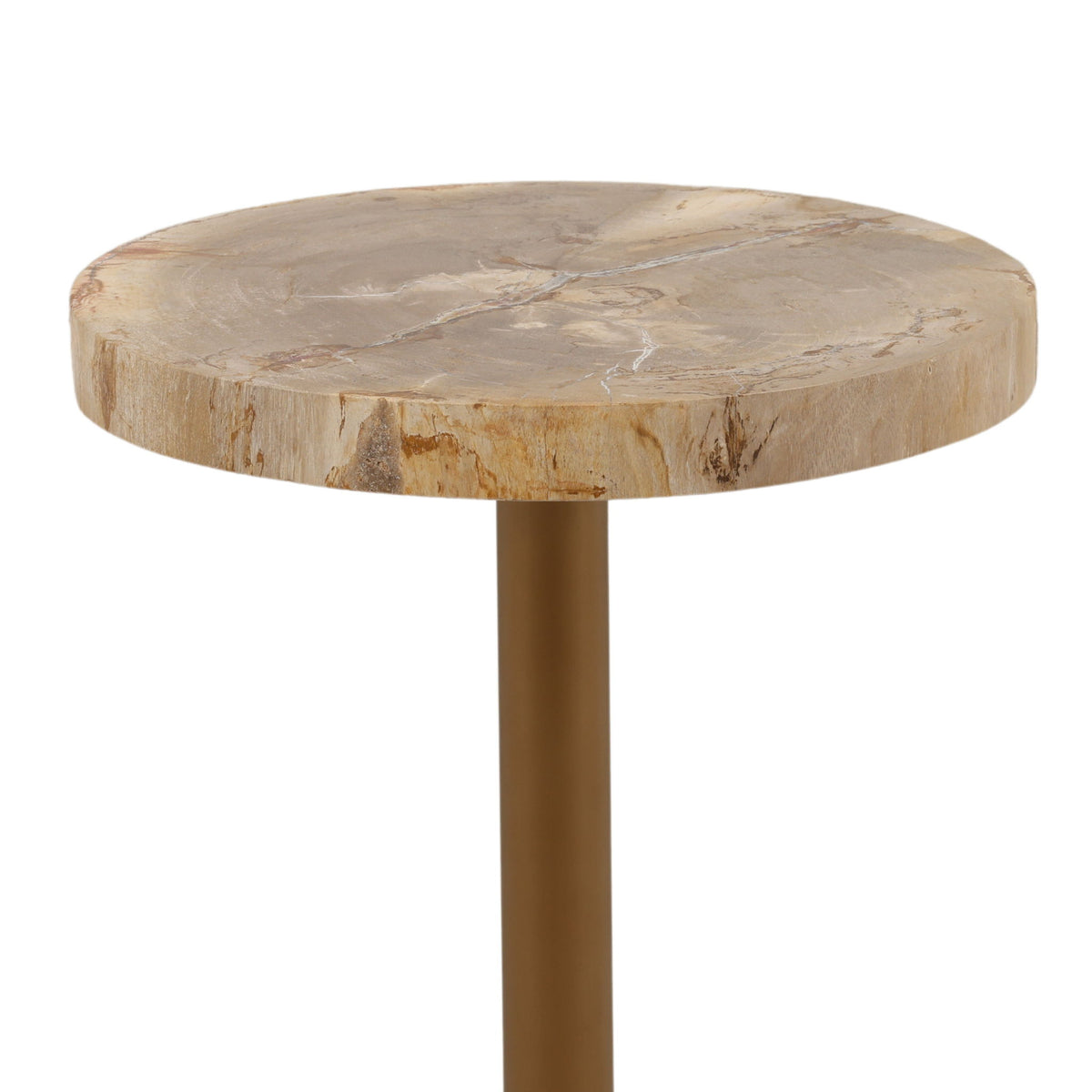 Calvus - Side Table - Light Natural And Bronze