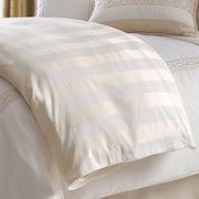 Hollywood - Queen Cabana Stripe Duvet Cover - White / Cream