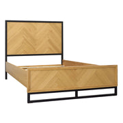 Marino - Queen Bed - Natural With Black