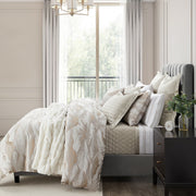 Serenity - Queen Modern Jacquard Comforter Set (Set of 3) - Champagne