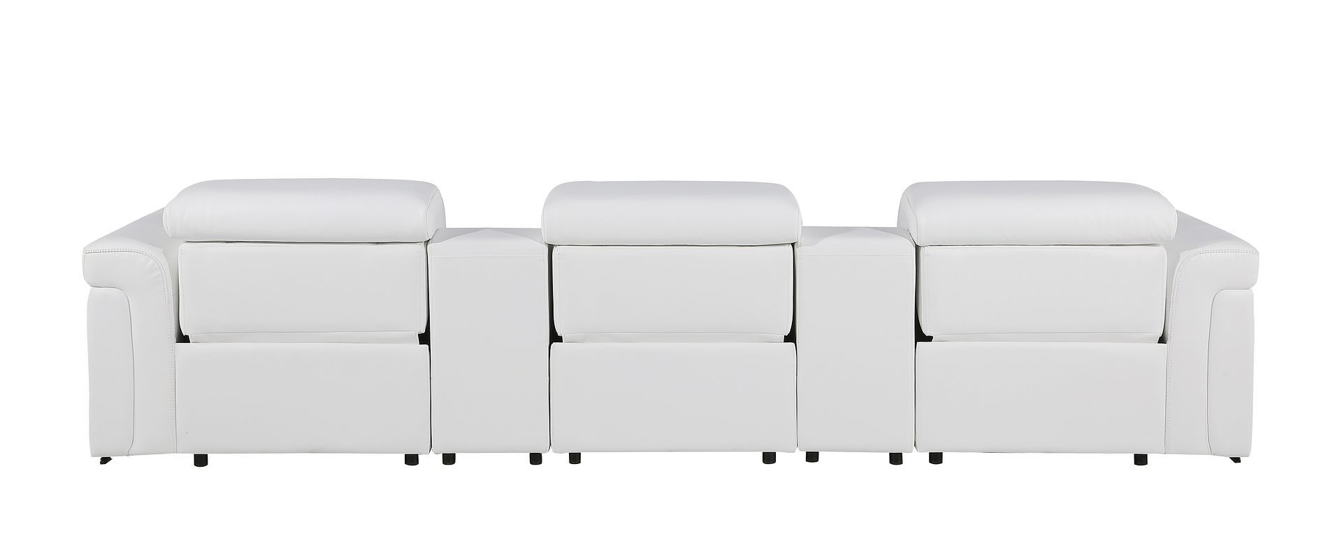 1126 - 5-Piece Modular Power Reclining Sofa In With 3 Power Recliners & Power Headrests