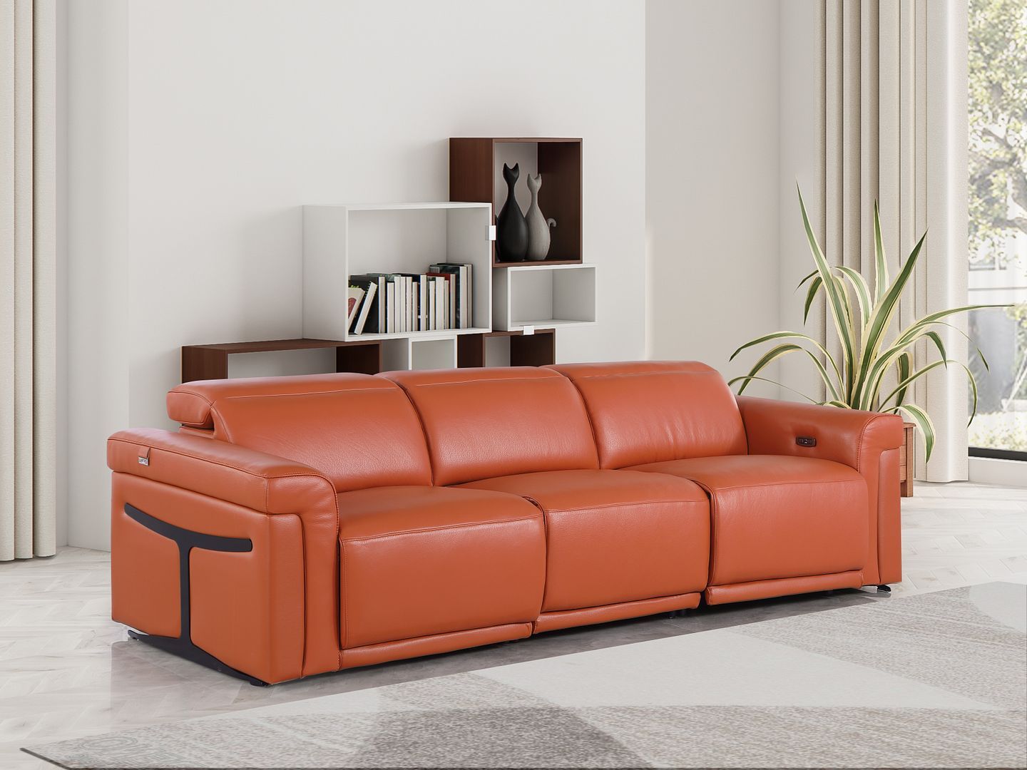 1126 - 3-Piece Modular Power Reclining Sofa In With 3 Power Recliners & Power Headrests
