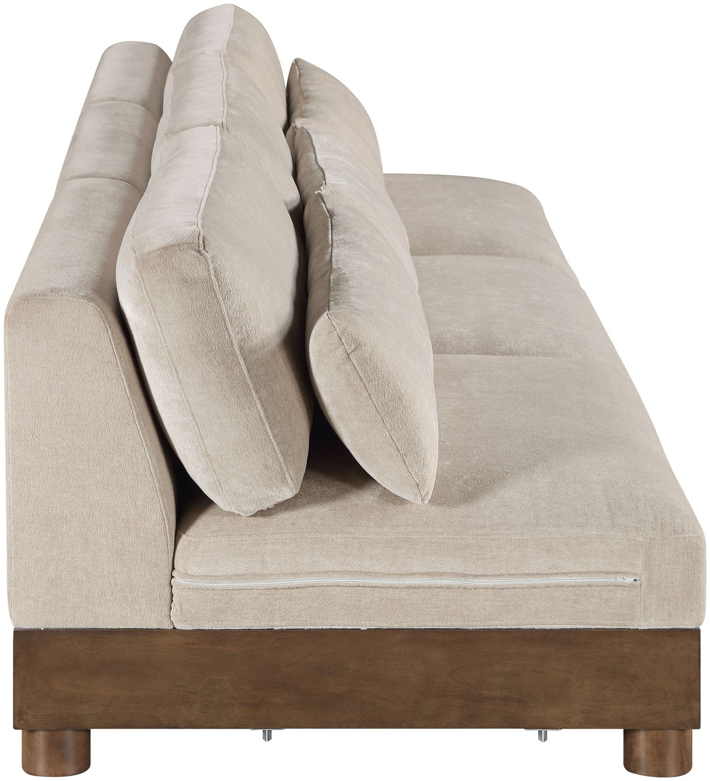 Turin - Chenille Fabric Upholstered Modular Sectional - Taupe