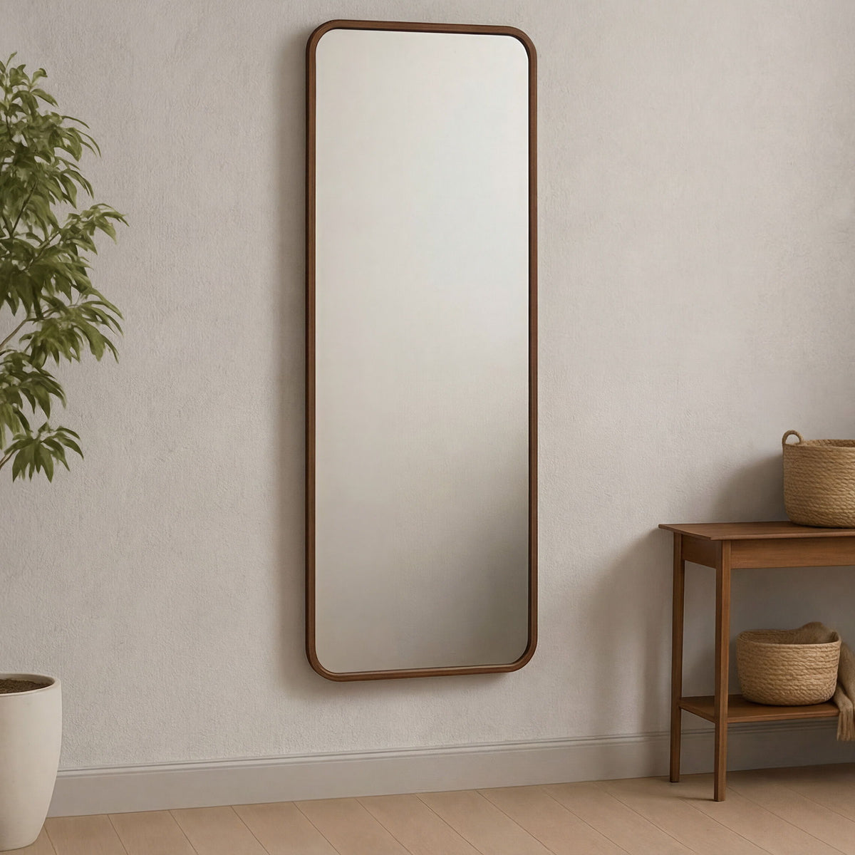 Kai - Floor Mirror - Walnut
