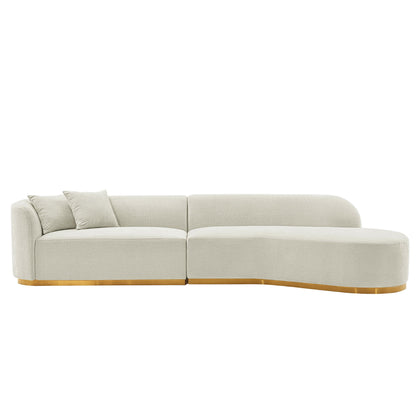 Daria - Sofa Sectional With Pillows, 2 Piece Design