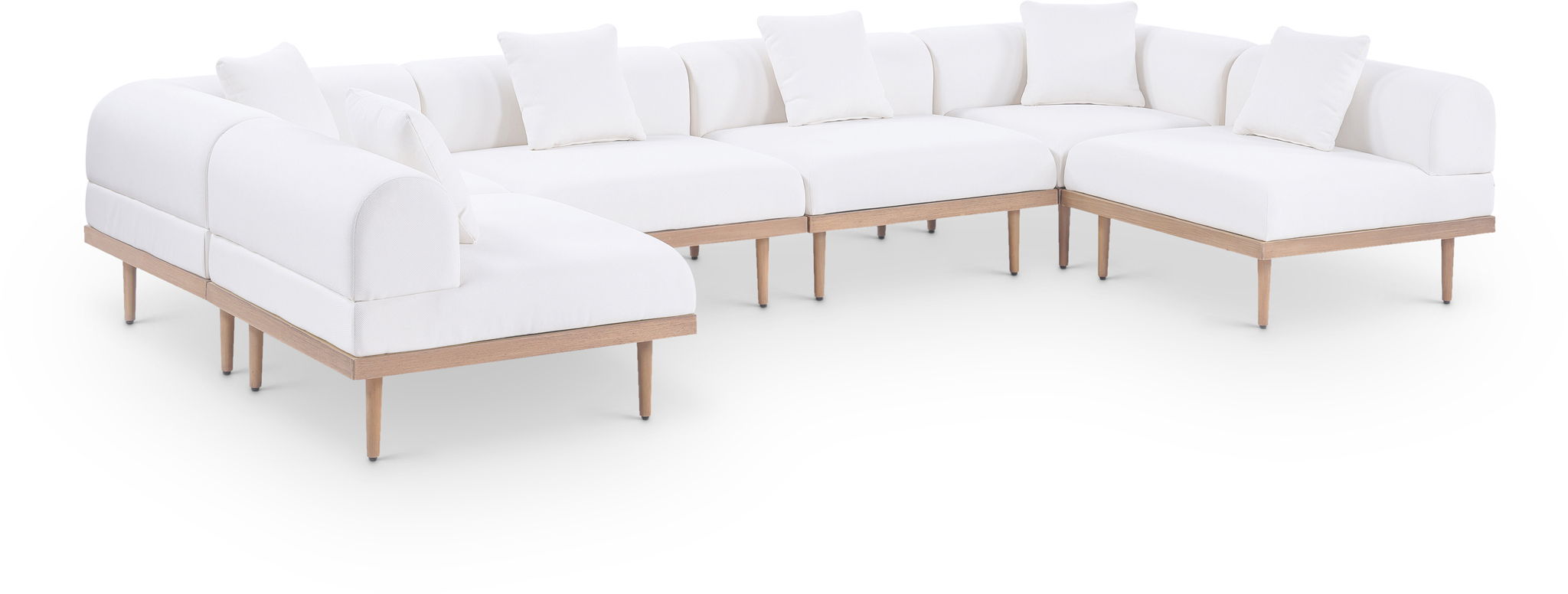 Laguna 6 Piece 142\" Outdoor Patio Modular Sectional - Thumbnail 3