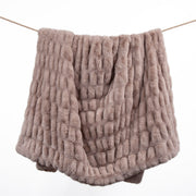 Ruched Rabbit - Double-Sided Throw - Blush