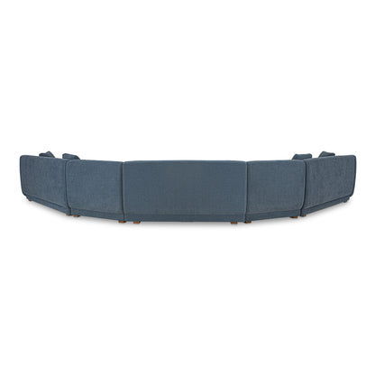 Fraser - 5 Piece Modular Sectional - Deep Blue