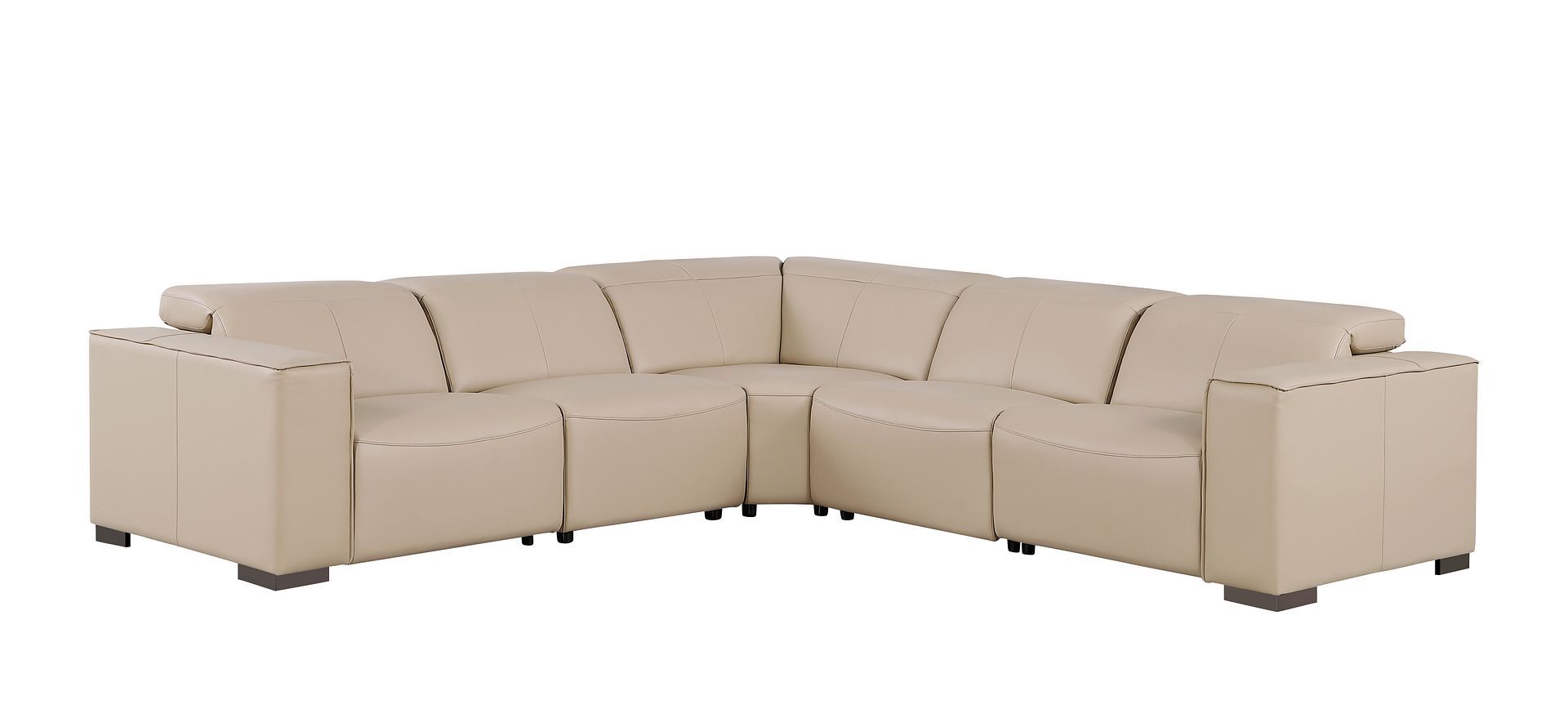 1208 - Leather Reclining Set (Sofa & Loveseat With 4 Power Recliners)