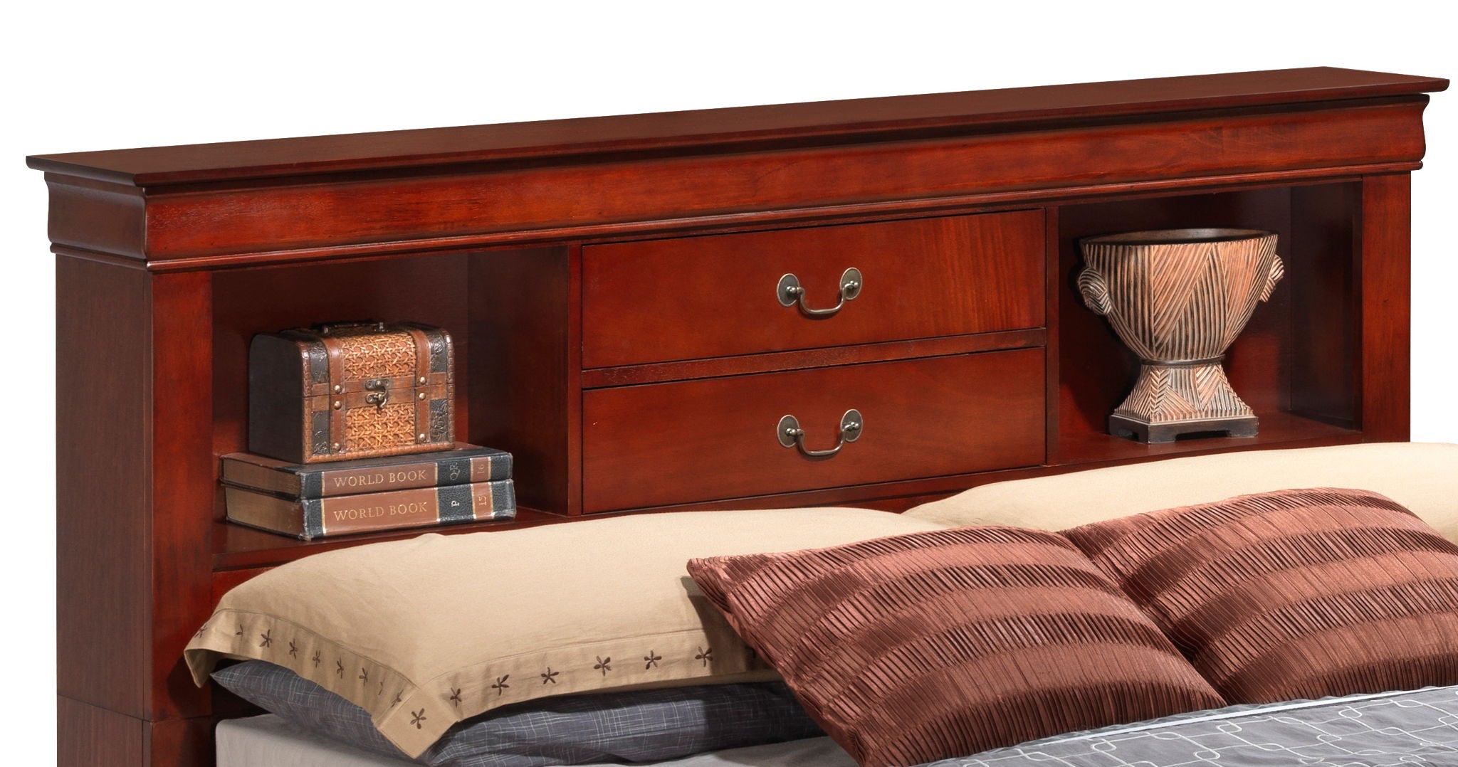 Glory Furniture - Louis Phillipe - Bookcase Storage Bed