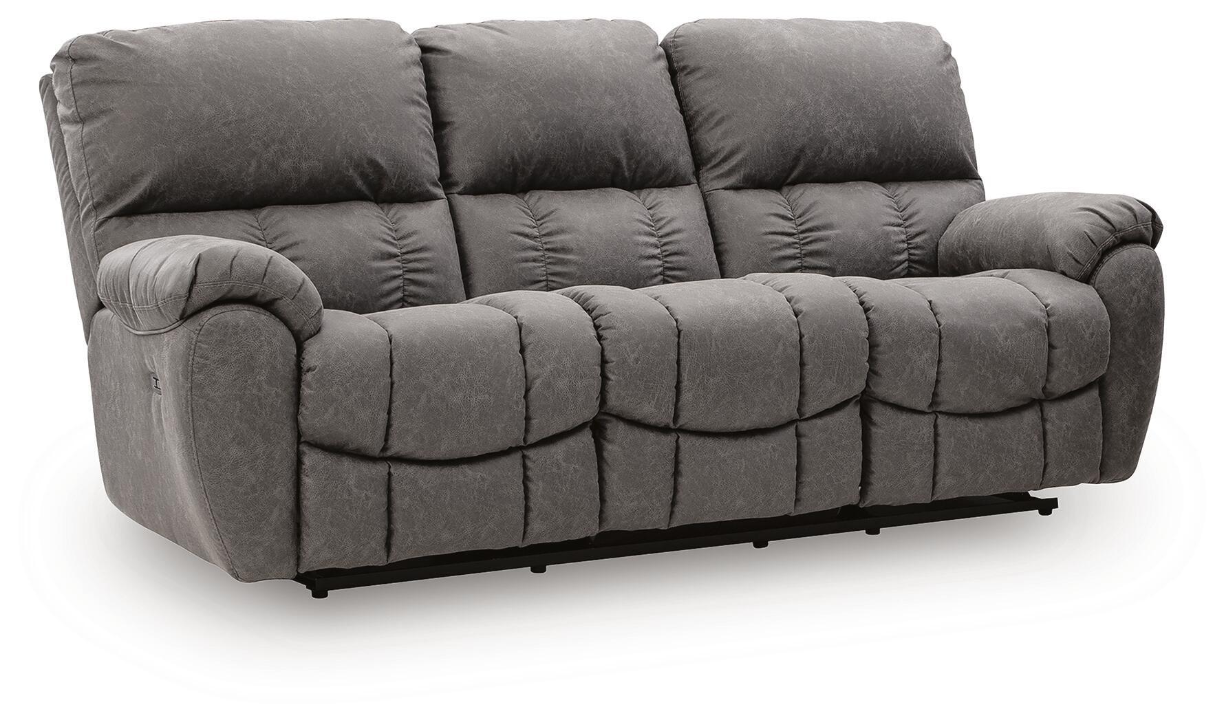 Bakerstein - Power Recline Sofa With Adjustable Headrest - Galaxy