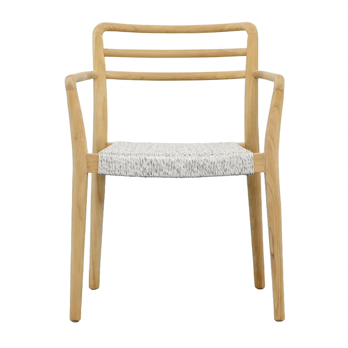 Detta - Outdoor Dining Chair - Natural And White