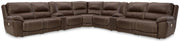 Dunleith - 9-Piece Power Reclining Sectional - Chocolate