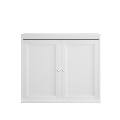 Kitchen Storage Cabinet With Double Doors, Adjustable Shelves, Sideboard Buffet For Dining Room - White