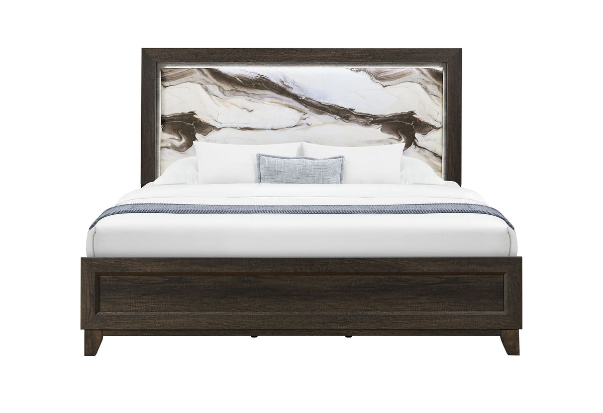 Harmony - 3 Piece Bedroom Set (Queen Bed, Dresser And Mirror) - Brown