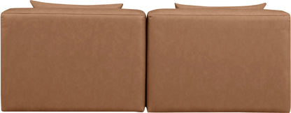 Cube - Modular 2 Piece Armless Sofa - Light Brown