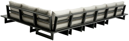 Maldives - 6 Piece Water Resistant Outdoor Patio Modular Sectional With Gray Base