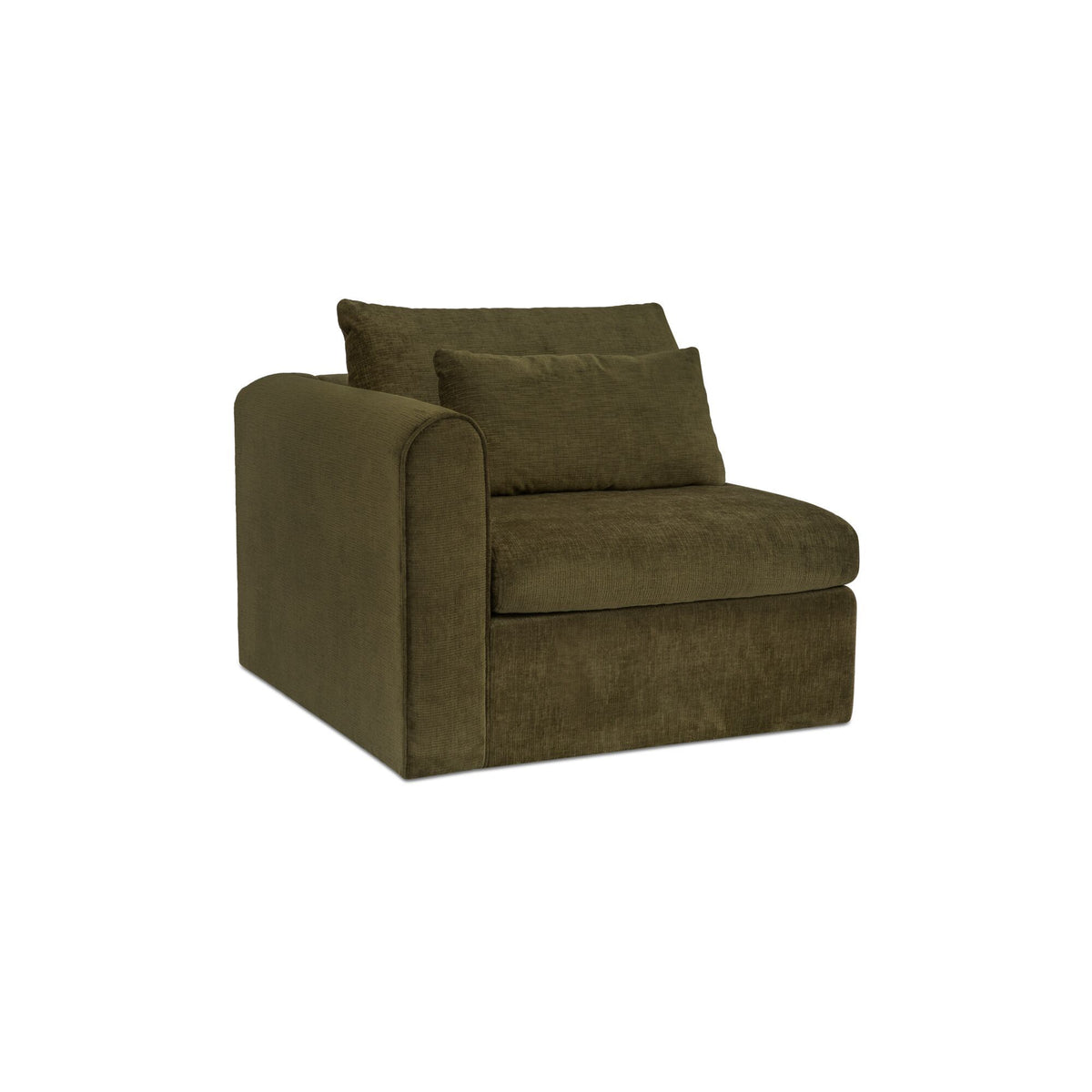 Swift - Left Arm Facing Chair - Dark Green