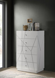B121 - Line Chest - White / Gray