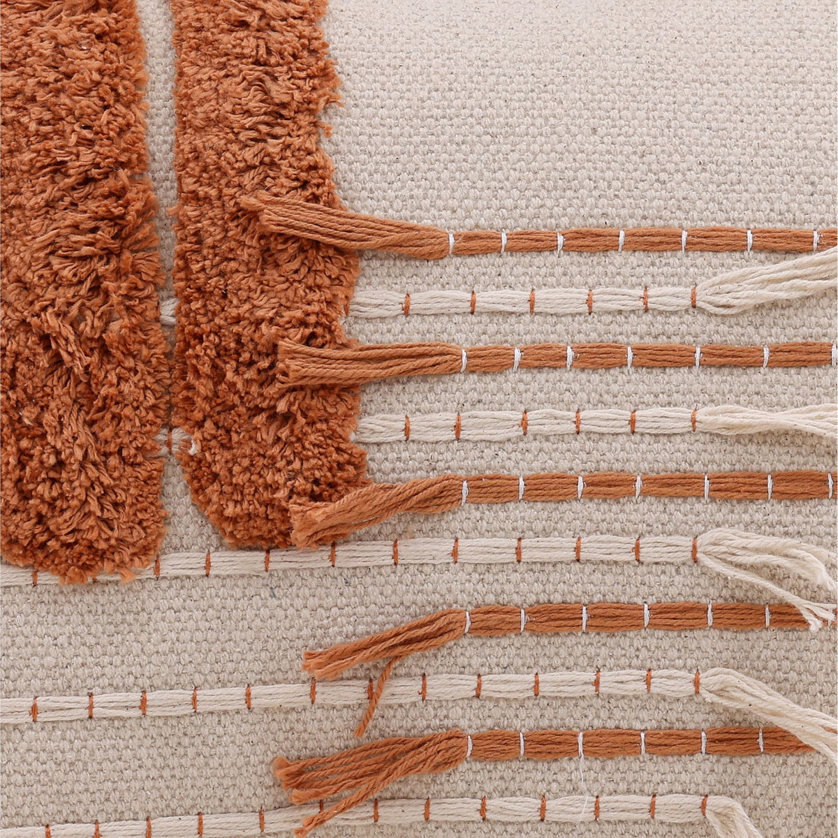 Kaida - Pillow - Beige And Burnt Orange