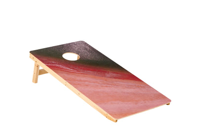 4X2 Ft Large Size Cornhole Board (Set of 2), Outdoor Game Board Set With 8 Bean Bags, Perfect For Lawn, Backyard, Beach, Park - Navy / Red / Brown