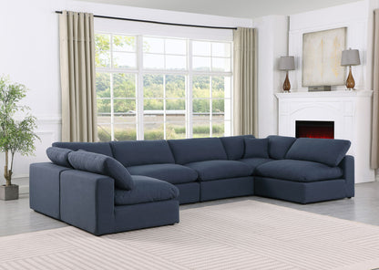 Comfy - 6 Piece Linen Modular Armless Sectional