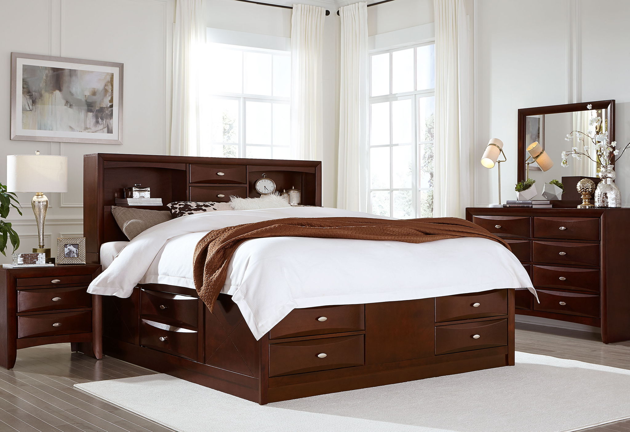 Linda - Nightstand - New Merlot
