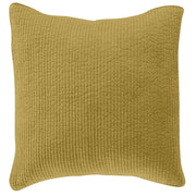 Stonewashed Cotton Velvet - Quilted Euro Sham - Tuscan
