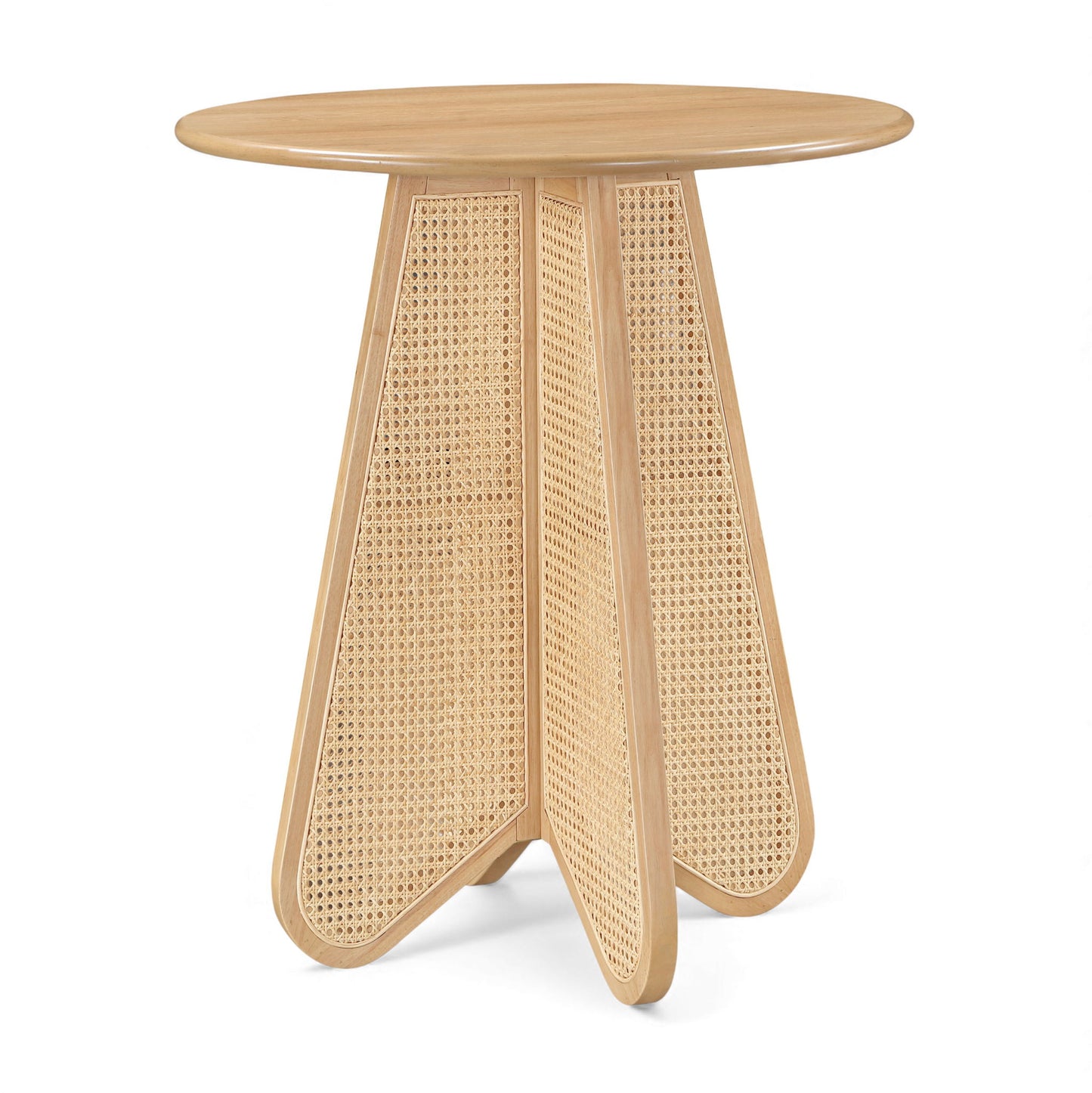 Butterfly - Solid Wood And Natural Cane Table With Natural Top