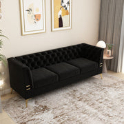 Luxurious Sofa With Legs, Modern Chesterfield Design, Tufted Upholstery, 3 Seat Couch For Living Room And Office