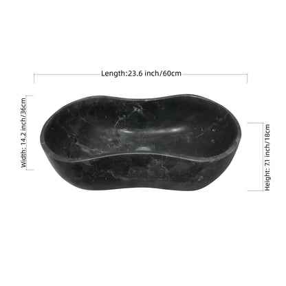 Bathroom Vessel Sink With Wavy Design