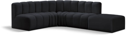 Arc - Velvet 5 Piece Corner Modular Sofa