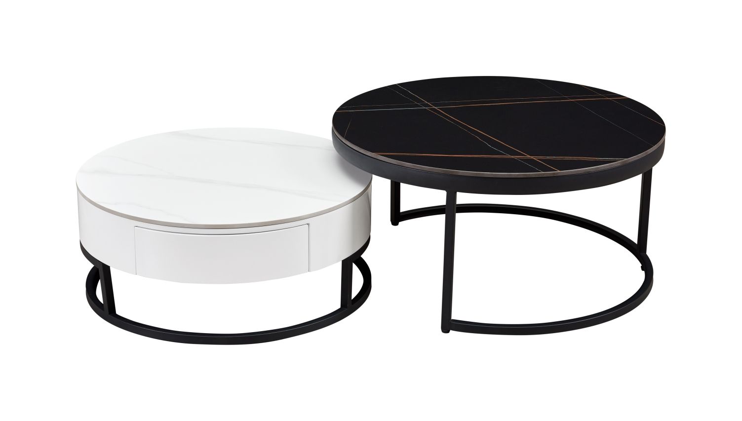 B038 - Coffee Table - White / Black