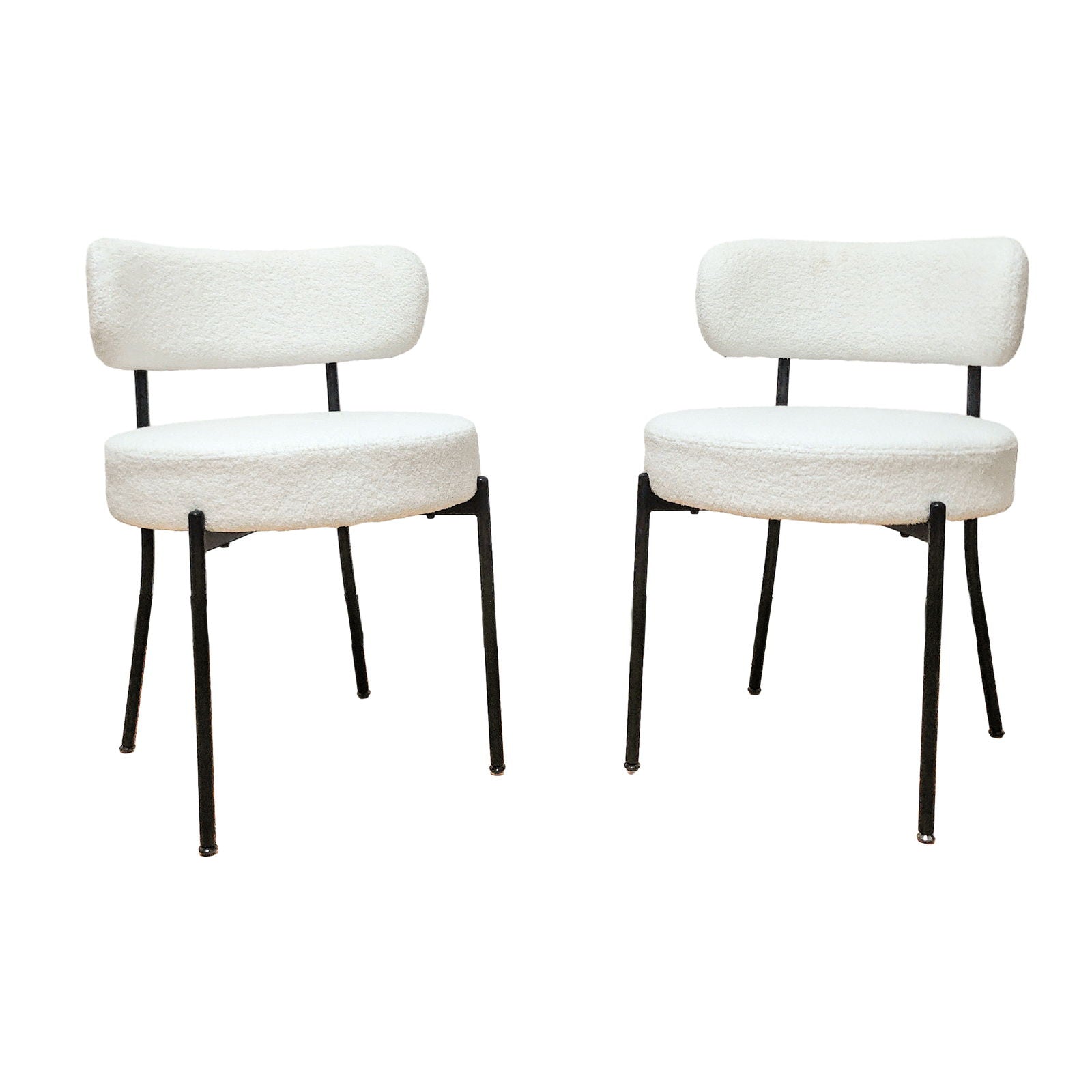 Mid-Century Modern Dining Chair With Curved Backrest