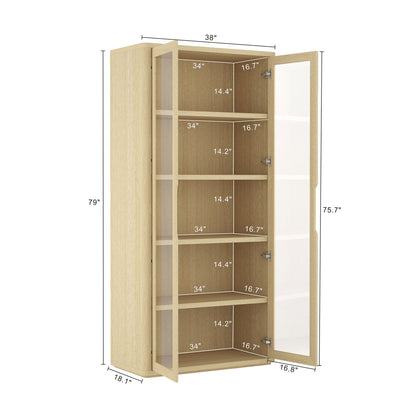 Rivington - Bookcase Cabinet With Glass Doors