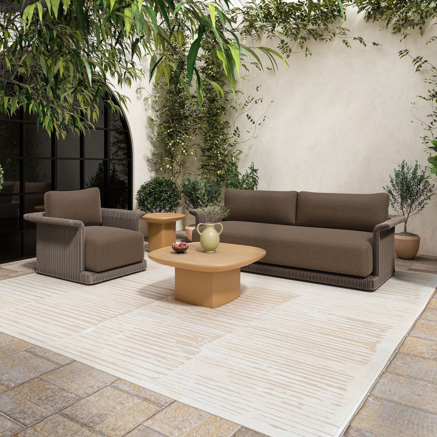 Manon - Outdoor Side Table - Deep Yellow