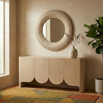 Meadow - Round Jute Rope Framed Mirror