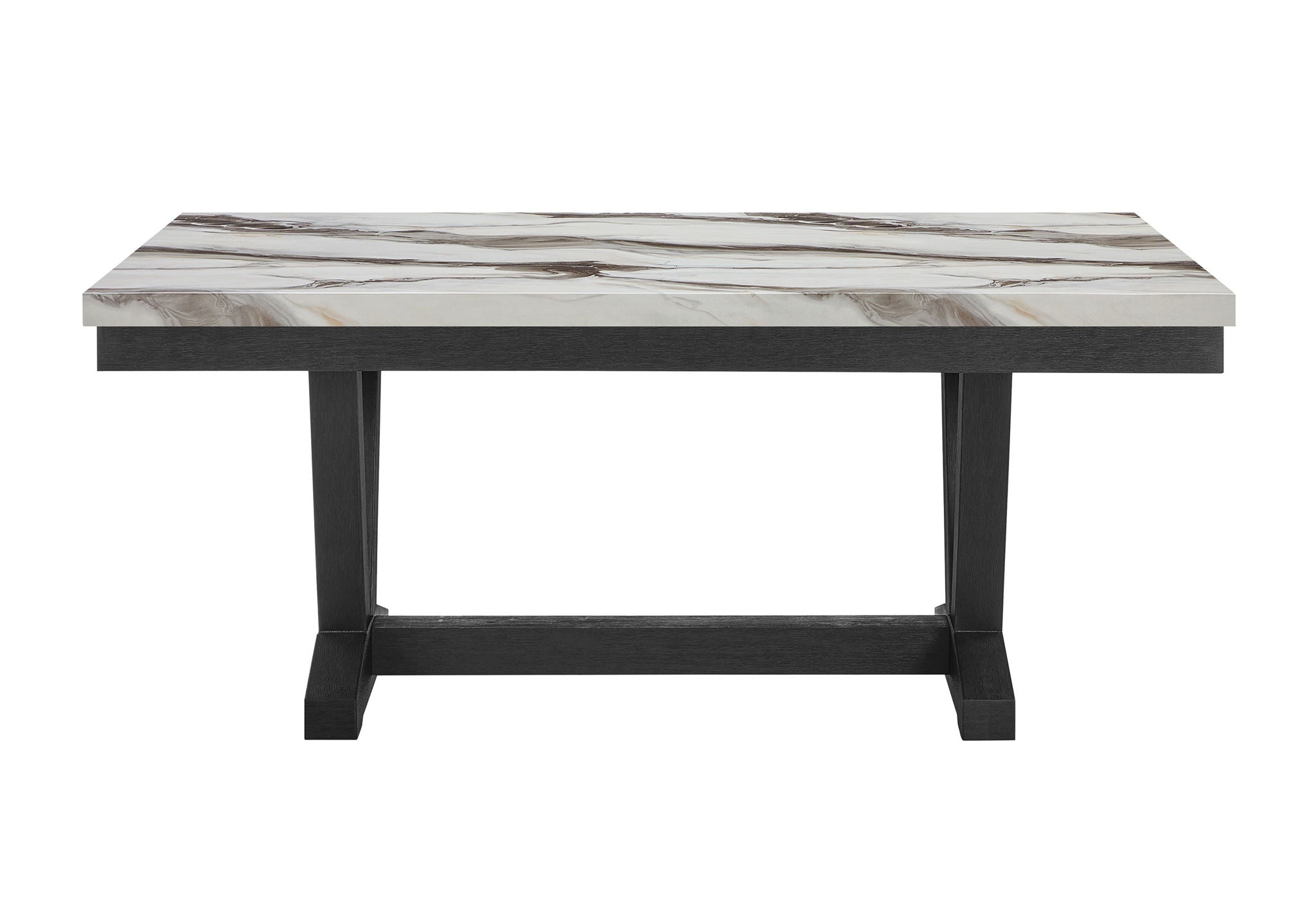 D1319 - 9 Piece Dining Room Set (Dining Table And 8 Dining Chair) - Black / Light Gray