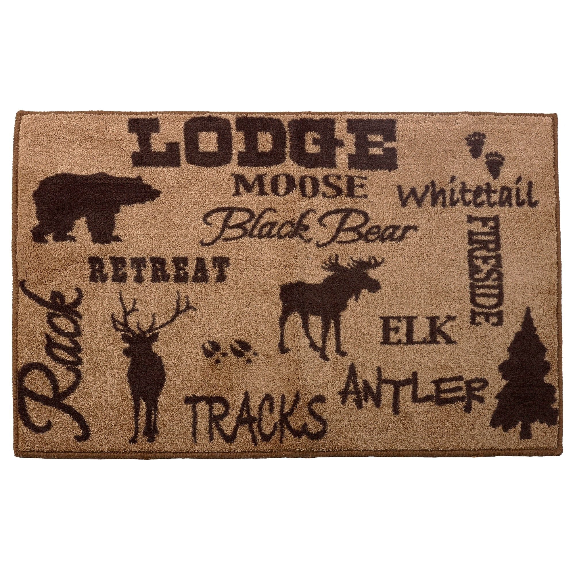 Brown Lodge Rug - Lodge Rug 2 Per Carton - Tan & Chocolate Brown
