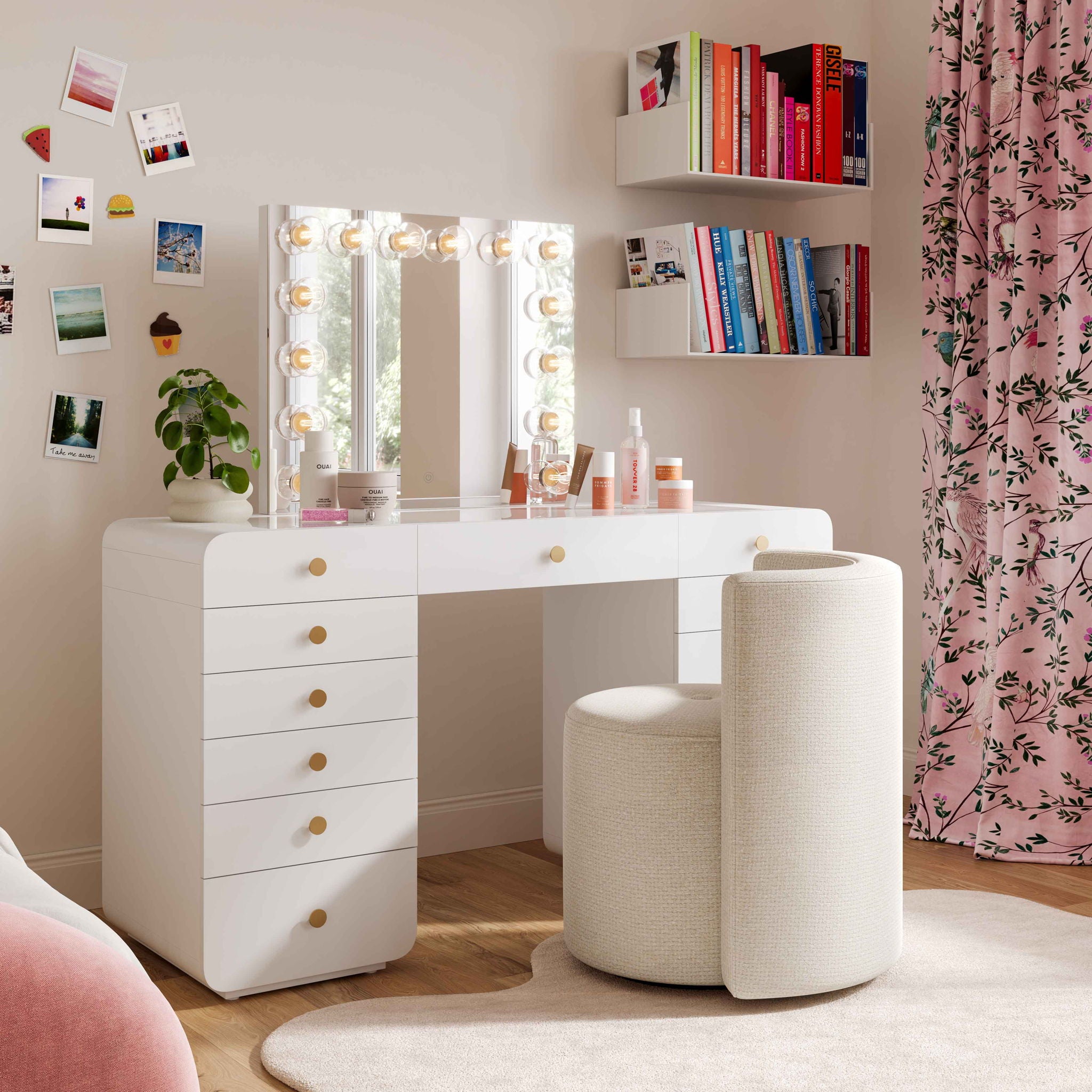 Alyssa Chenille Rolling Desk Chair