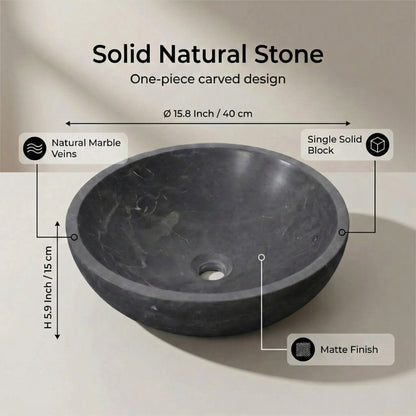 Bathroom Vessel Sink, Circular Design