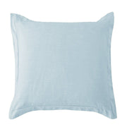 Luna - Washed Linen Tailored Euro Sham - Light Blue