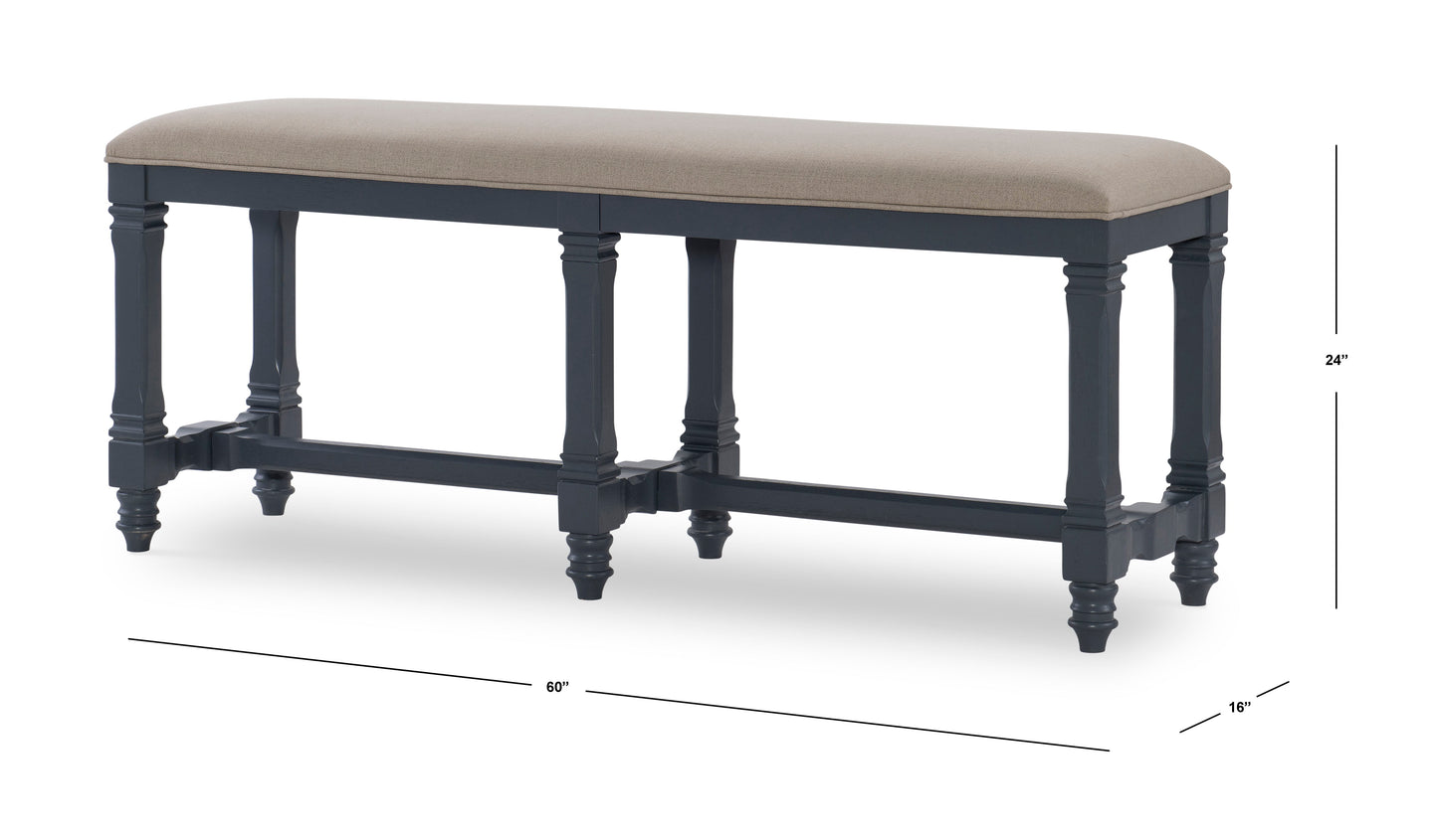 Essex - Counter Height Bench - Black