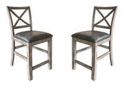 Lodge Dining - Upholstered Counter Chair (Set of 2) - Siltstone