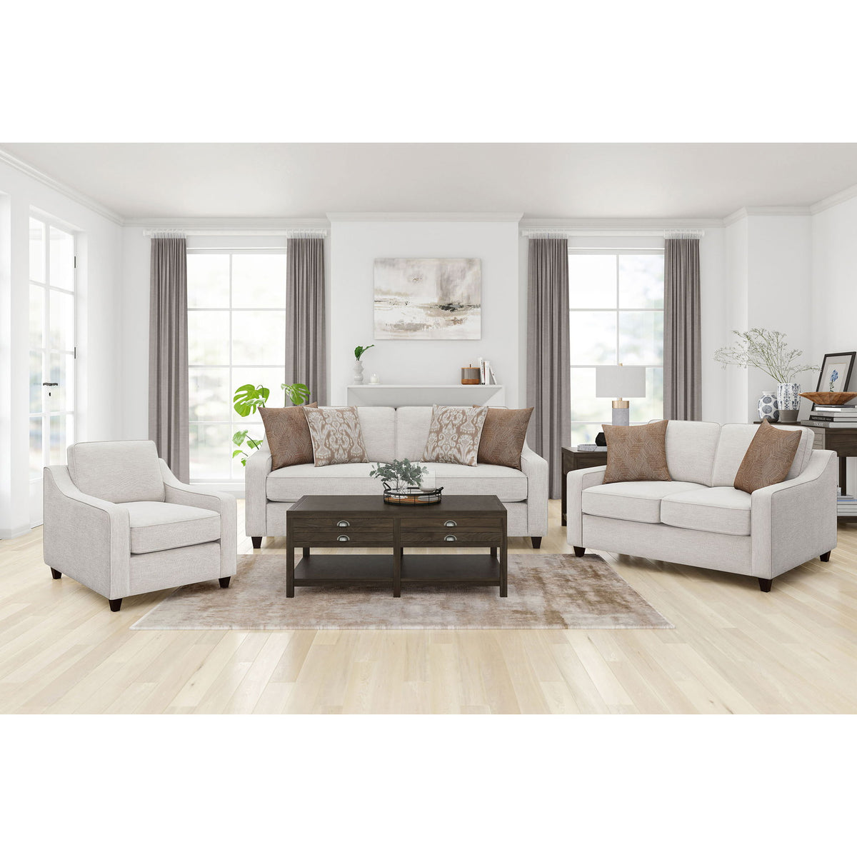 Mackenzie - 3 Piece Sofa Set - Beige