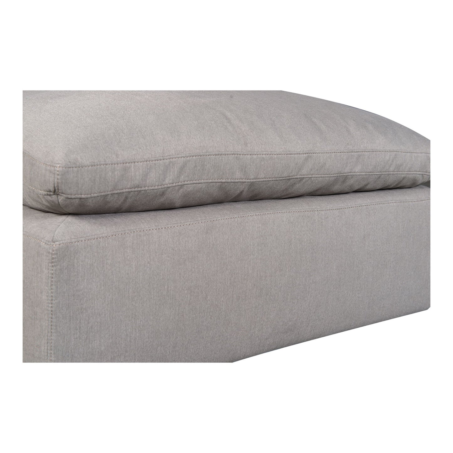Terra - Livesmart Fabric Condo Ottoman - Light Gray