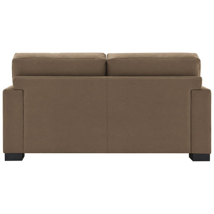 Darya - Loveseat With 3 Pillows - Brown Suede Fabric